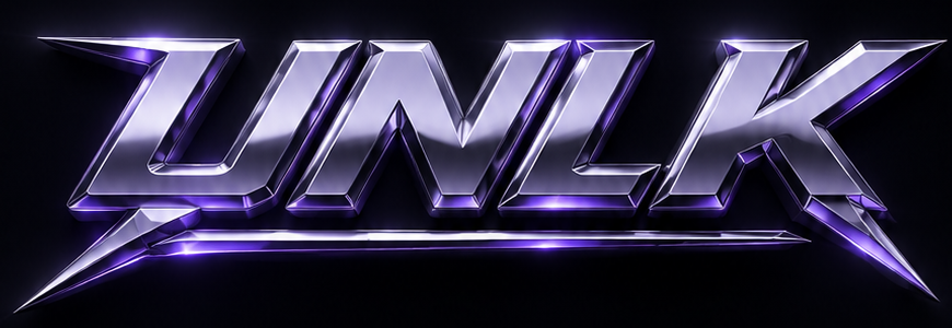 UNLK Heavy Chrome logo