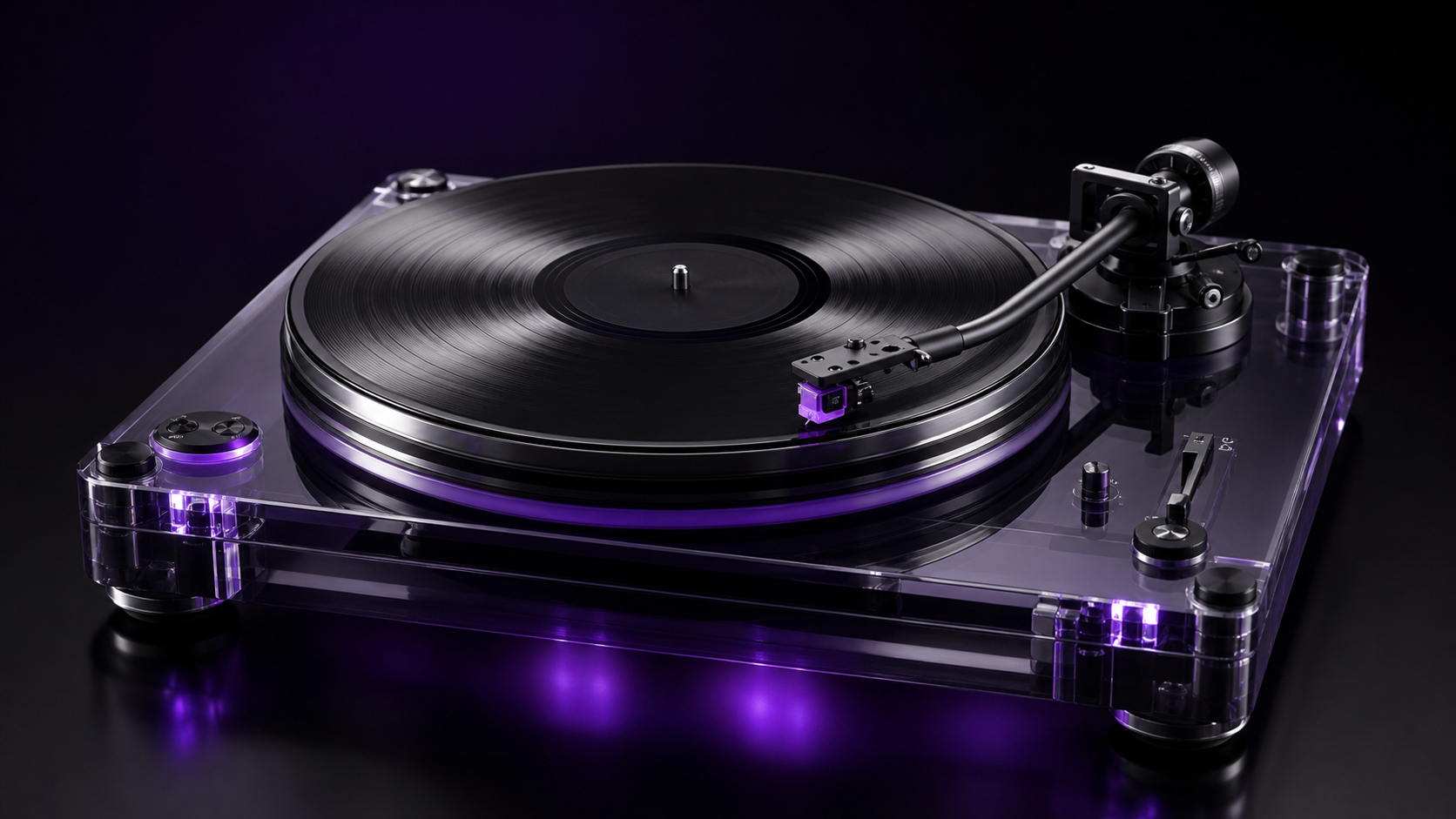 Smoked acrylic turntable concept